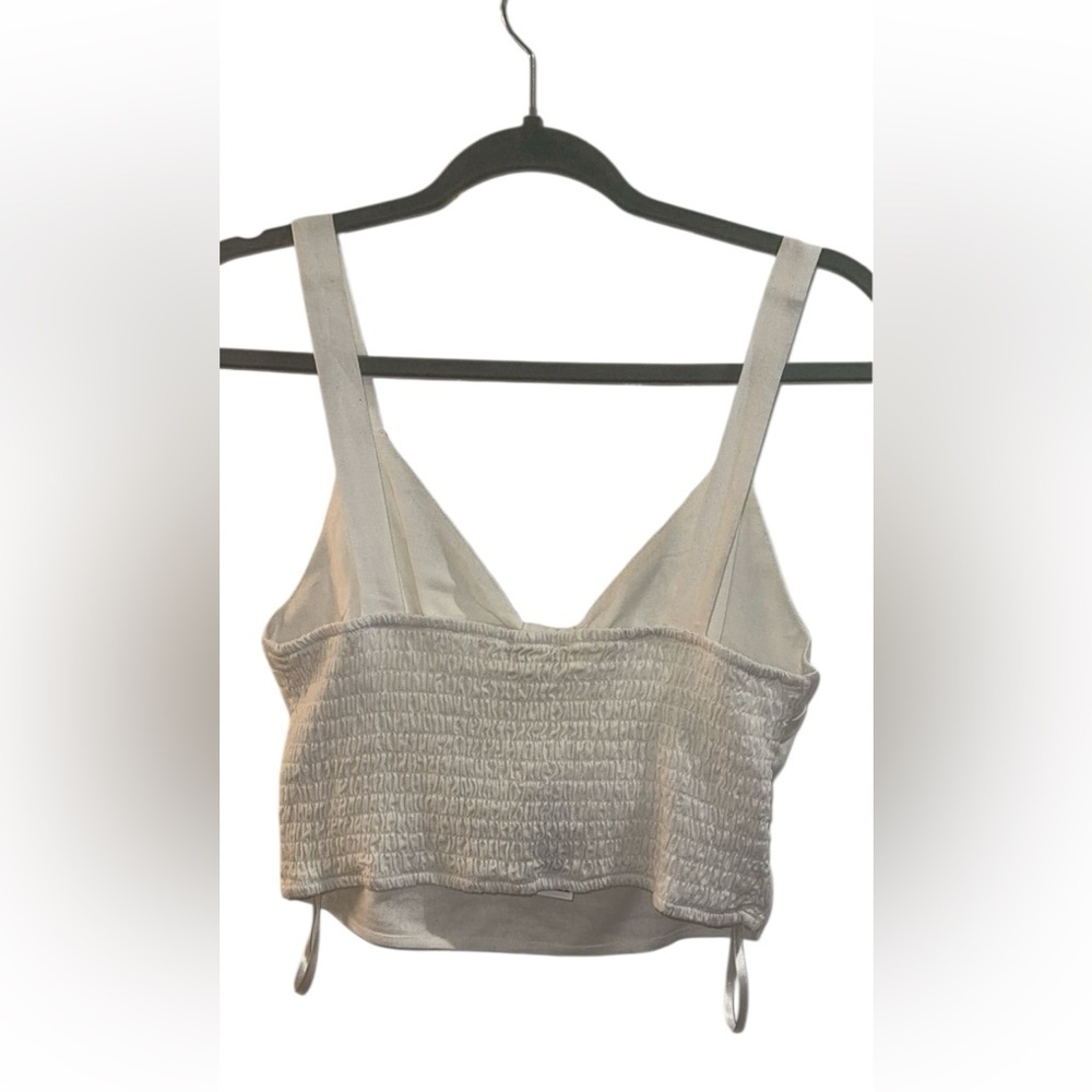 Monteau Linen blend Womens Crop Top size Medium - Picture 4 of 6